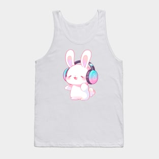 Bunny With Headphones Tank Top